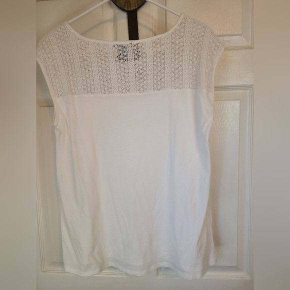 (1073) Architect Petite Woman's Sleeveless Blouse, Size: XLP Color: White - Picture 10 of 12